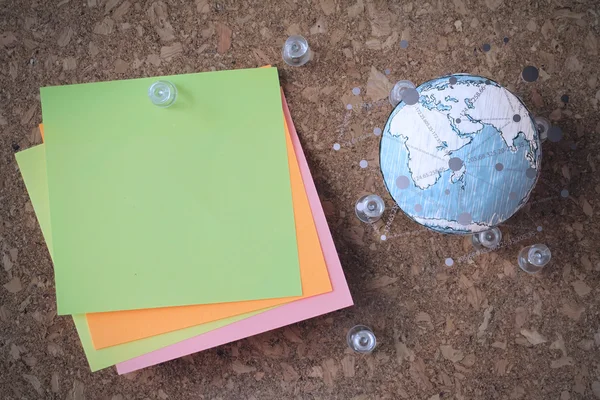 elle çizilmiş doku dünya digi diyagramda boş sosyal medya ile