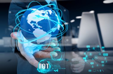 şeyler (çok) kelime di Internet gösterilen el çift pozlama