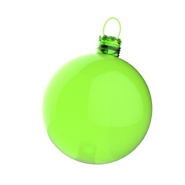 3D Noel süs beyaz arka plan üzerinde boş