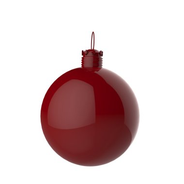3D Noel süs beyaz arka plan üzerinde boş