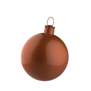 3D Noel süs beyaz arka plan üzerinde boş