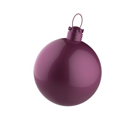 3D Noel süs beyaz arka plan üzerinde boş