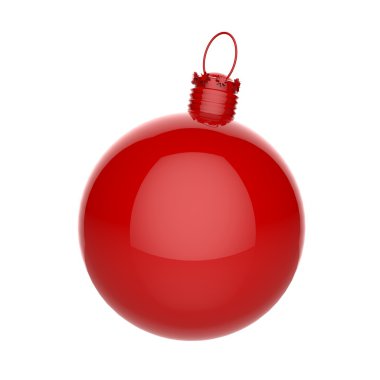 3D Noel süs beyaz arka plan üzerinde boş
