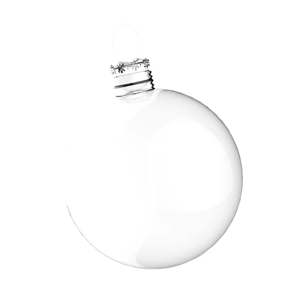 Empty 3d Christmas ornament on white background — Stock Photo, Image
