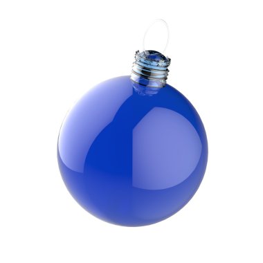 3D Noel süs beyaz arka plan üzerinde boş