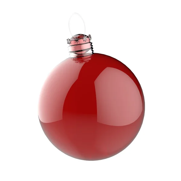 Empty 3d Christmas ornament on white background — Stock Photo, Image