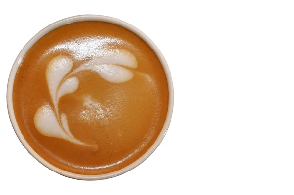 Kopje latte art met hart — Stockfoto