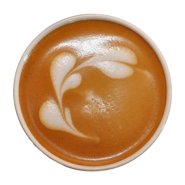 Latte sanat ile kupa bardak — Stok fotoğraf