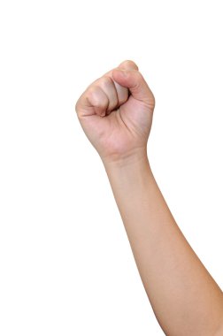 İzole orta kadın el işaretleri