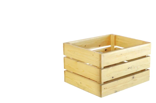 Caja de madera clásica aislada — Foto de Stock