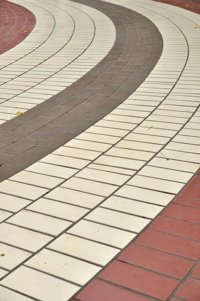 Curve Loopbrug Rangschikken Door Kleur Baksteen — Stockfoto