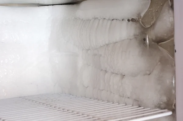 Big Refrigerator Ice Defrosting — Stock Photo, Image