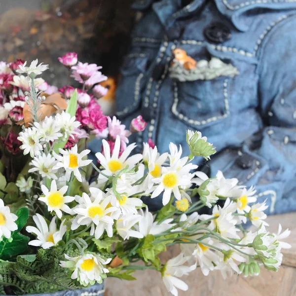 Fehér és lila Margaréta virágot — Stock Fotó