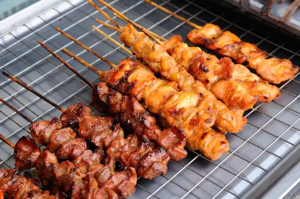 Palitos de cerdo asados — Foto de Stock