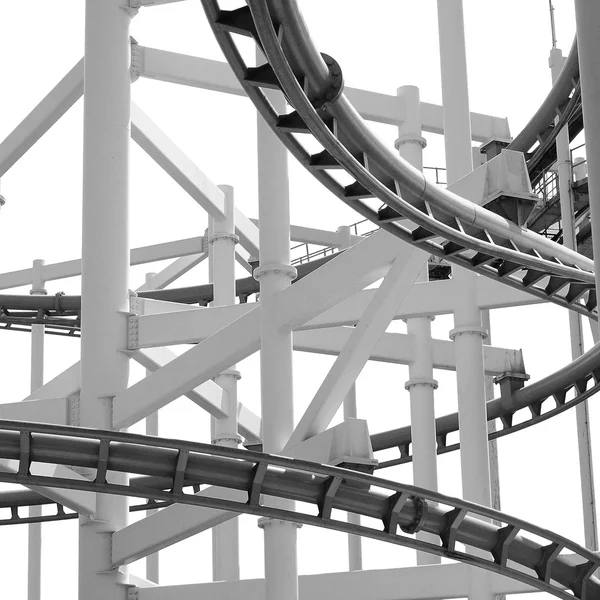 Bliska Coaster Utworów Trybie Monochromatycznym Obraz Stockowy