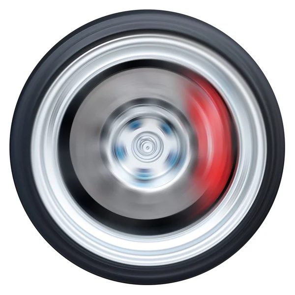 Автомобильное колесо с перерывом — стоковое фото