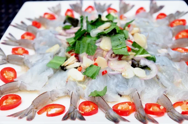 Тайская Еда Креветки Рыбном Соусе — стоковое фото