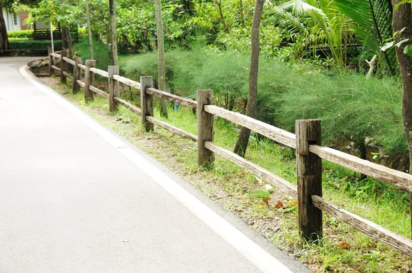 マングローブ自然歩道の歩道と木製のフェンス — ストック写真