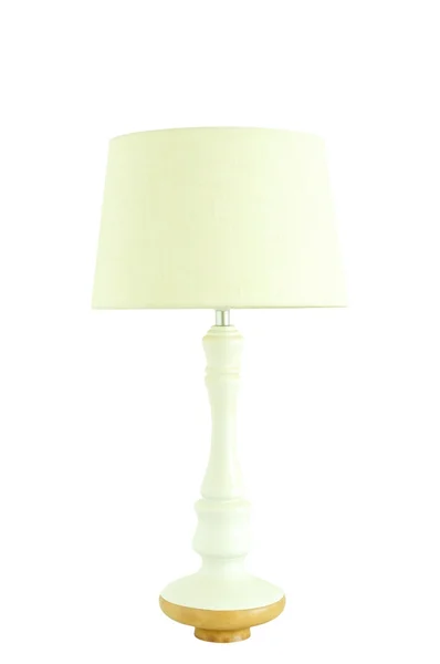 Vintage Weiße Lampe Isoliert Clipping Pfad Enthalten — Stockfoto
