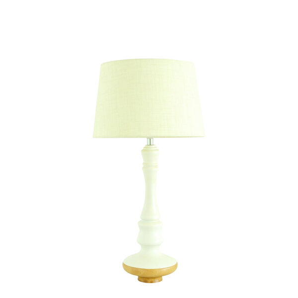 Vintage white lamp isolated, clipping path included.