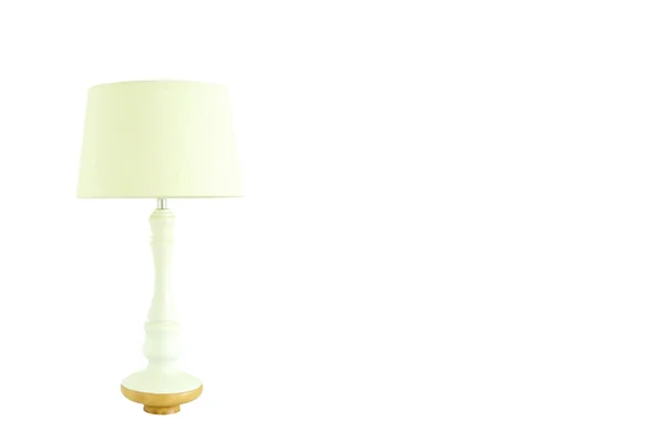 Vintage Witte Lamp Geïsoleerd Inclusief Knippad — Stockfoto