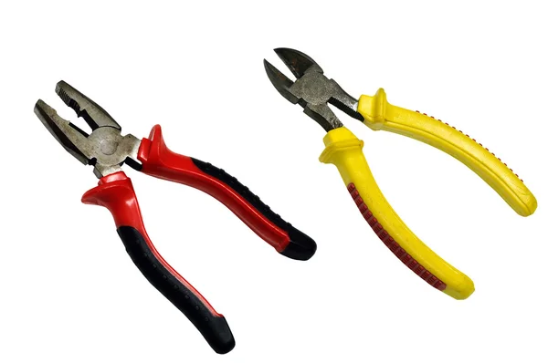 Red yellow pliers — Stock Photo, Image