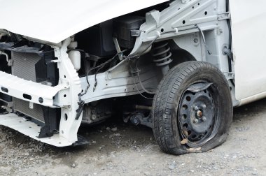 Car damaged from accident