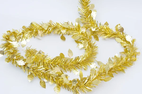 Chirstmas  golden ribbon for celebration and festival. — Stock Photo, Image