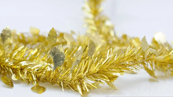 Chirstmas  golden ribbon for celebration and festival. — Stock Photo, Image
