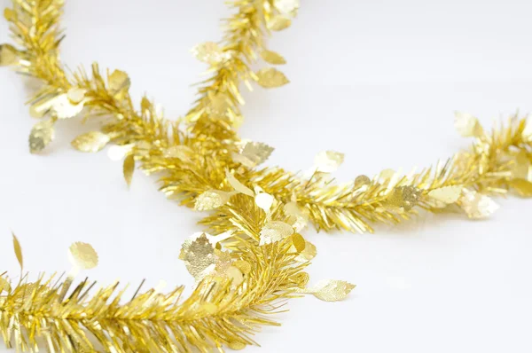 Chirstmas  golden ribbon for celebration and festival. — Stock Photo, Image