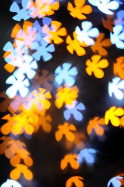 Nice bokeh from canival lighting clipart