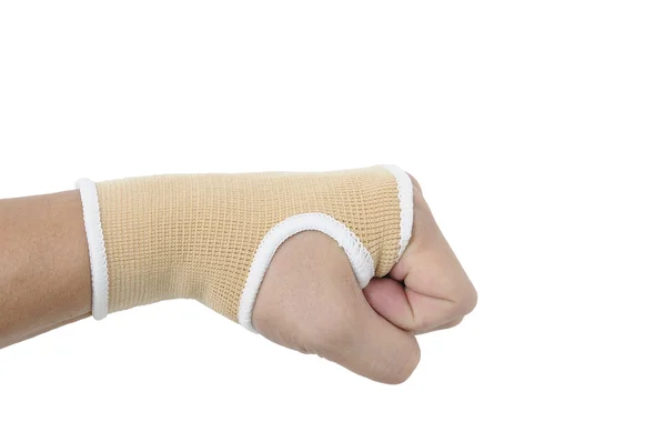 Man hand with wrist-support protection — Stock Photo, Image
