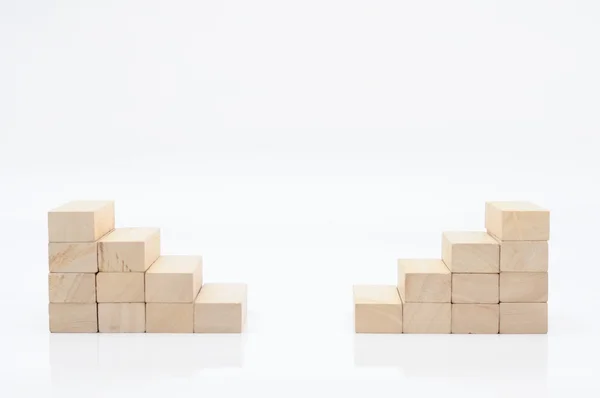 Wooden block steps — Stock Photo, Image