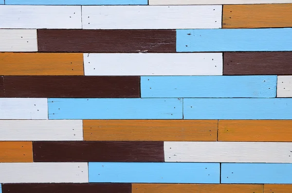多色の木製の壁 — ストック写真