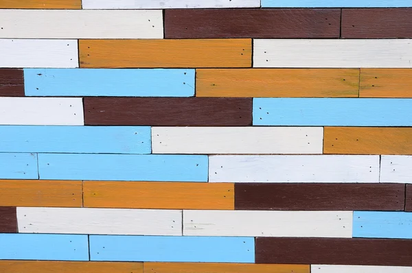 Multicolor wooden wall — Stock Photo, Image