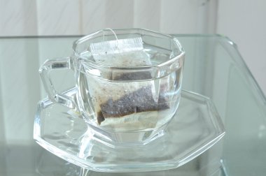 Çay poşetli fincan.