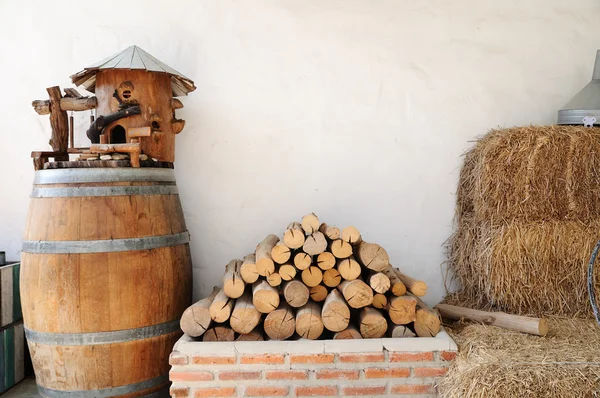 Haufen Brennholz — Stockfoto