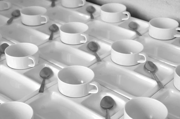 Пустые чашки для кофе-брейка — стоковое фото