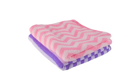 Purple and pink bath-towels clipart