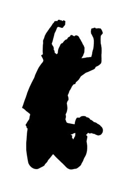 Silhouette of man posing