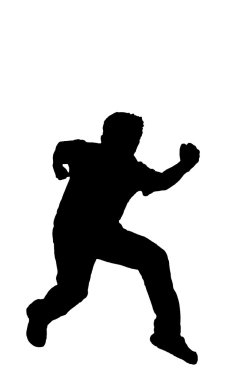 Silhouette of man posing