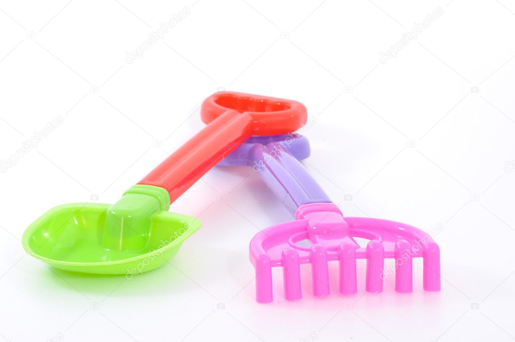 Colorful beach toys
