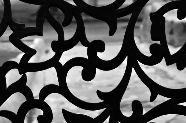 Iron black fence — Stock Photo, Image