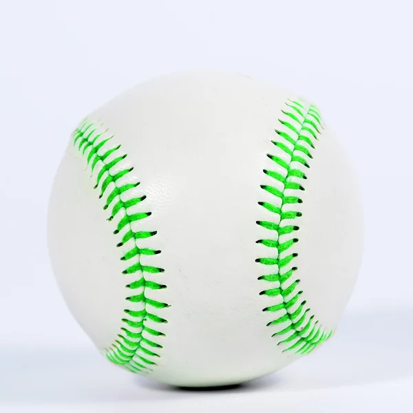 Één honkbal met groene knit. — Stockfoto