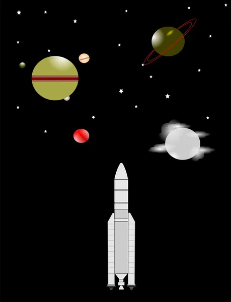 Space travel — Stock Vector