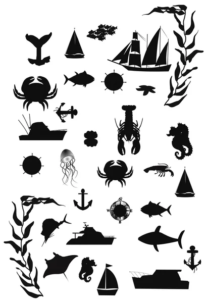 Nautical silhouettes — Stock Photo, Image