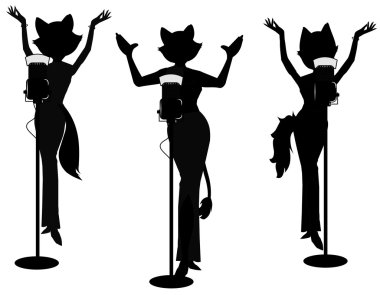 Pussycat girl band clipart