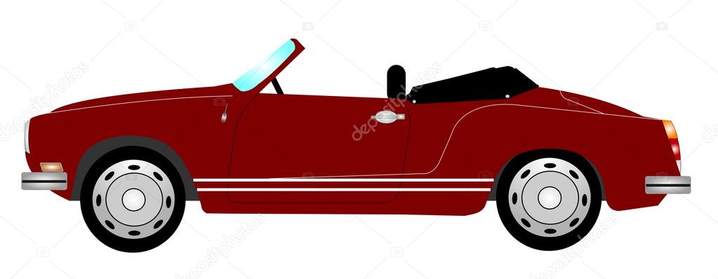 Vintage sports car convertible