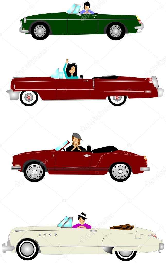Ladies in convertibles