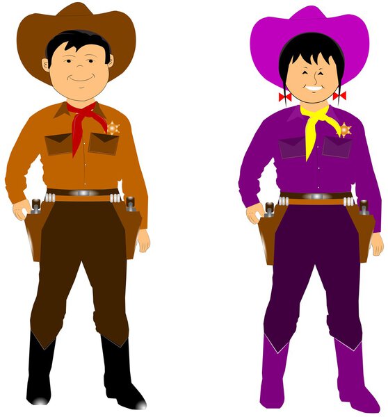 Ковбой и ковбойша
